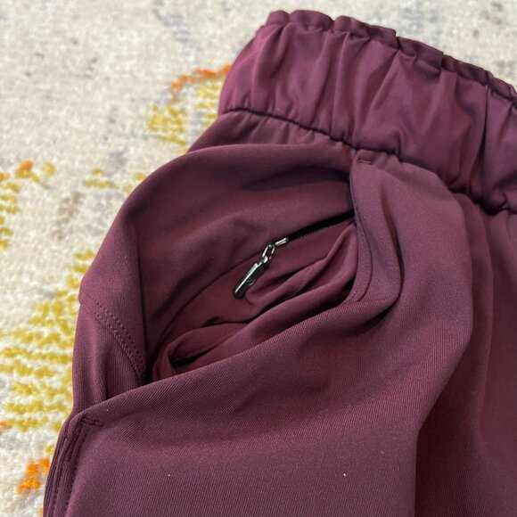 Lululemon Keep Moving Pant 7/8 High Rise Luxtreme, Cassis (Burgundy), Size 10 - Picture 7 of 16